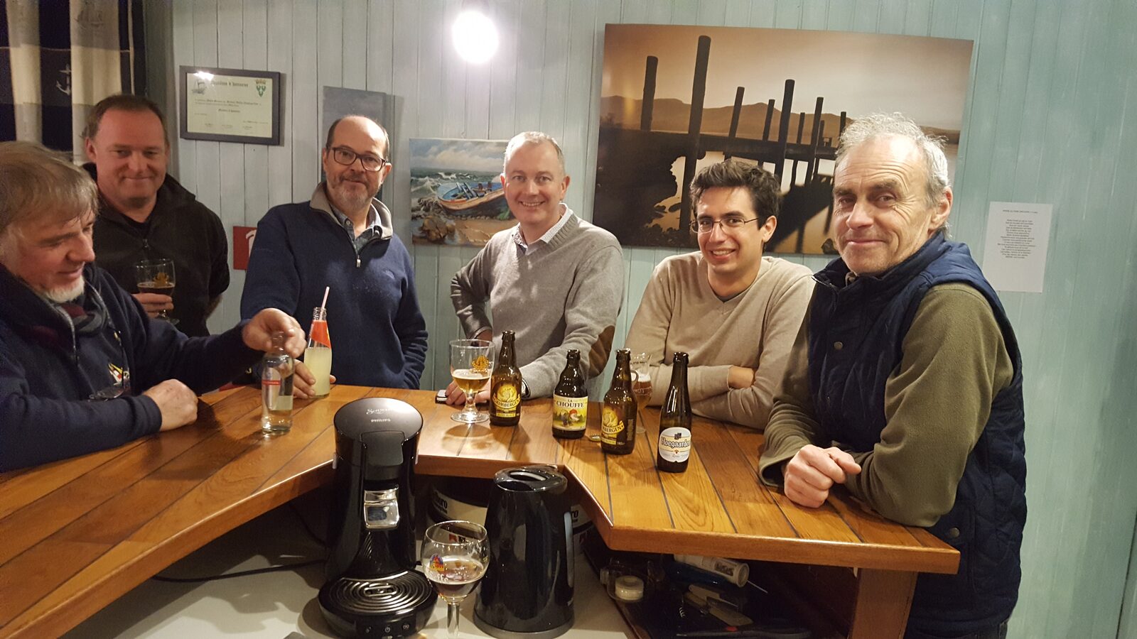 Réunion des skippers au Club House du BWYC